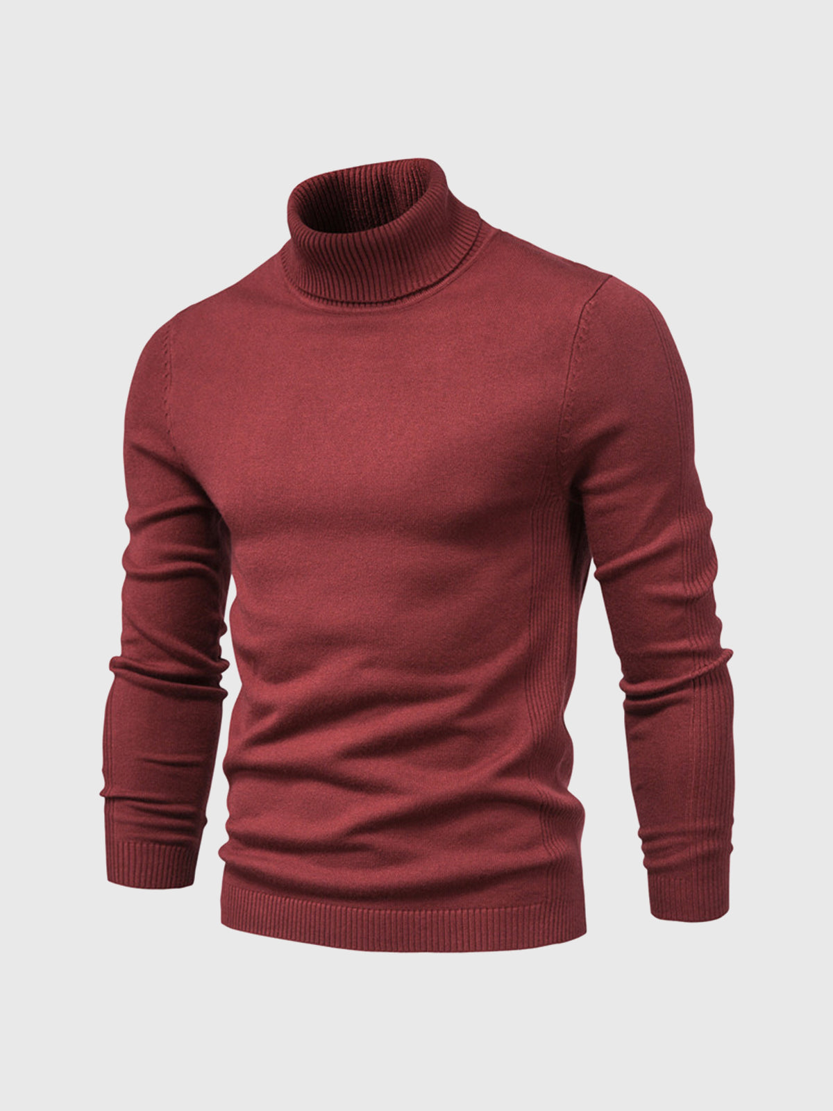 Lekki bawełniany sweter z golfem dla mężczyzn - Elegancki i ponadczasowy design