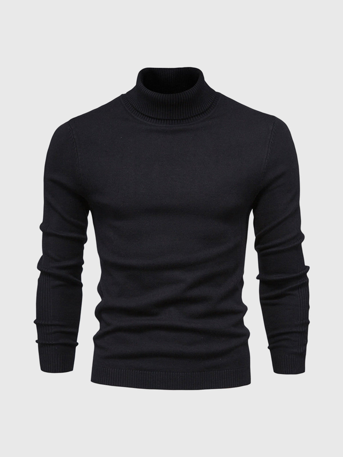 Lekki bawełniany sweter z golfem dla mężczyzn - Elegancki i ponadczasowy design