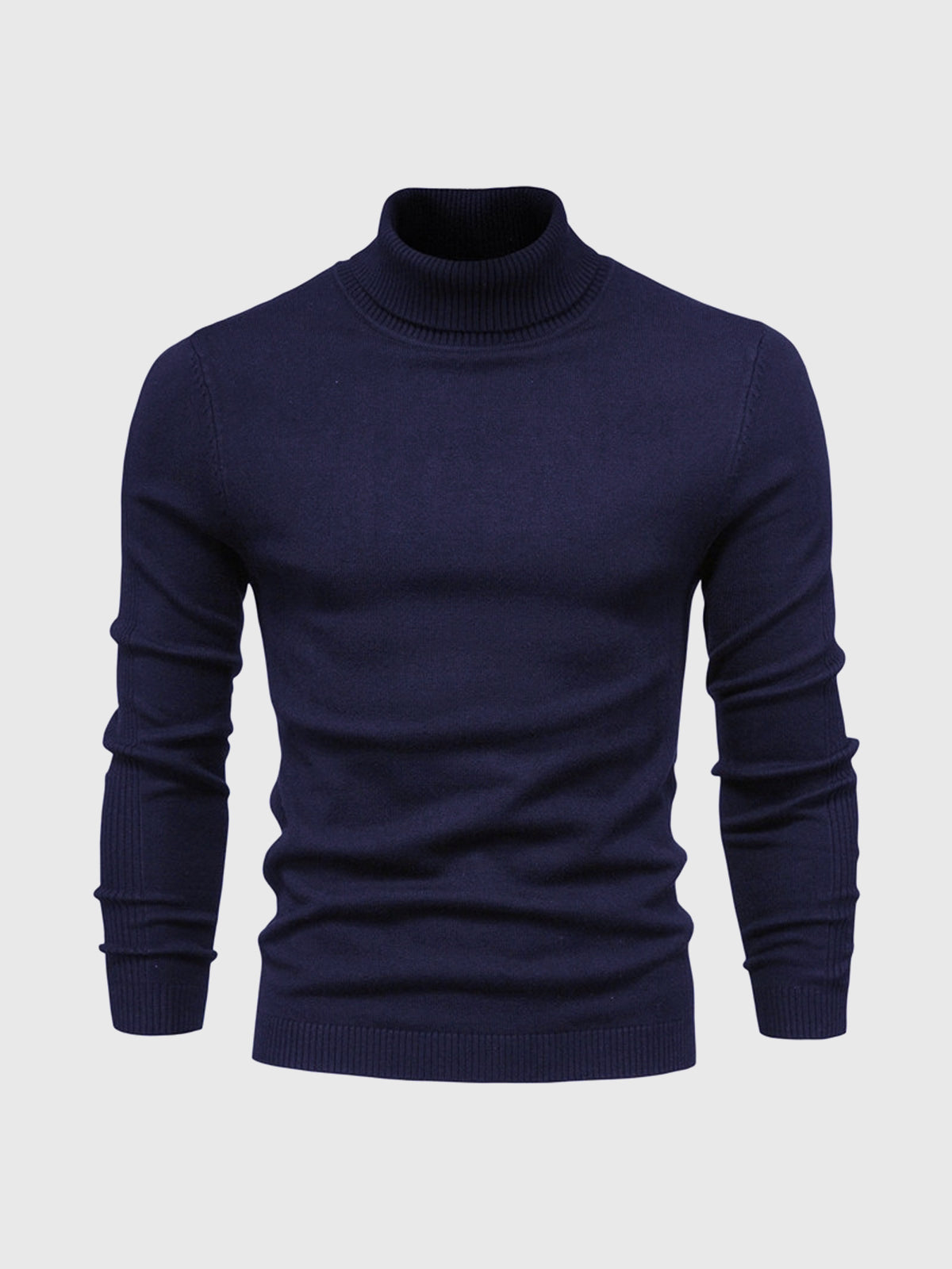 Lekki bawełniany sweter z golfem dla mężczyzn - Elegancki i ponadczasowy design