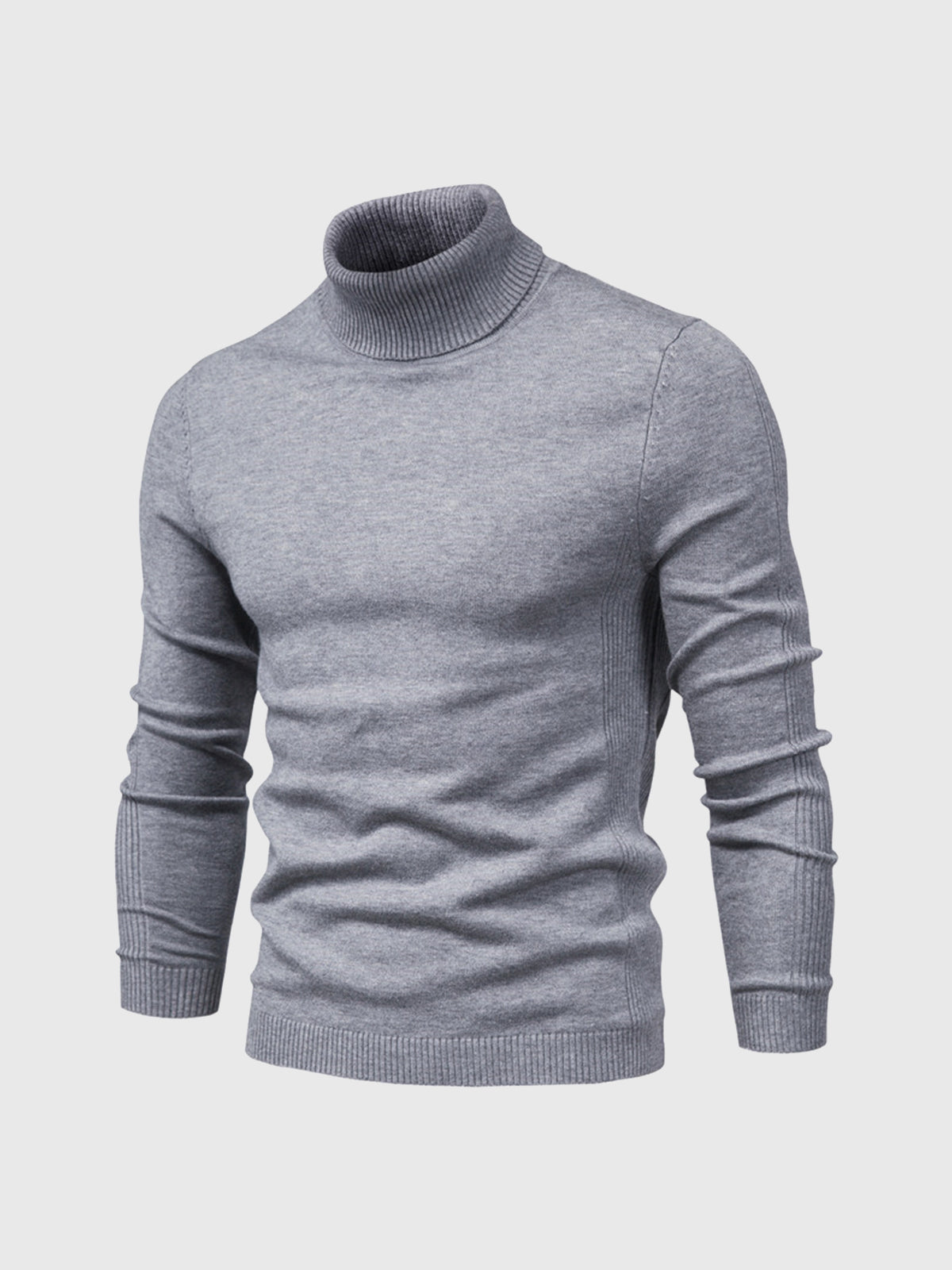Lekki bawełniany sweter z golfem dla mężczyzn - Elegancki i ponadczasowy design