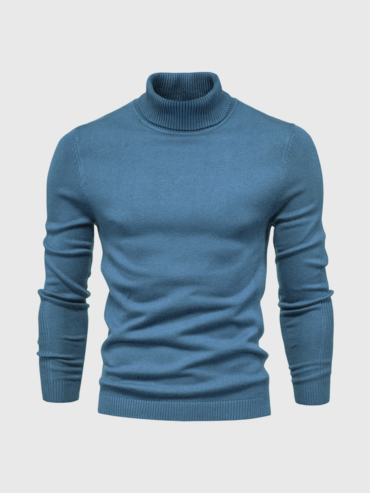 Lekki bawełniany sweter z golfem dla mężczyzn - Elegancki i ponadczasowy design