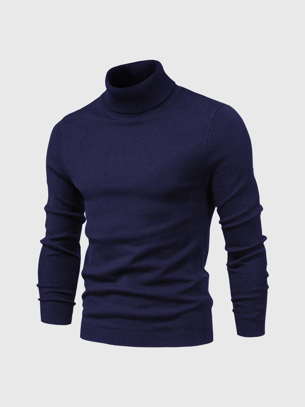 Lekki bawełniany sweter z golfem dla mężczyzn - Elegancki i ponadczasowy design