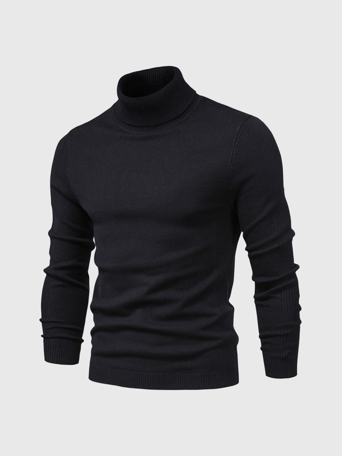 Lekki bawełniany sweter z golfem dla mężczyzn - Elegancki i ponadczasowy design