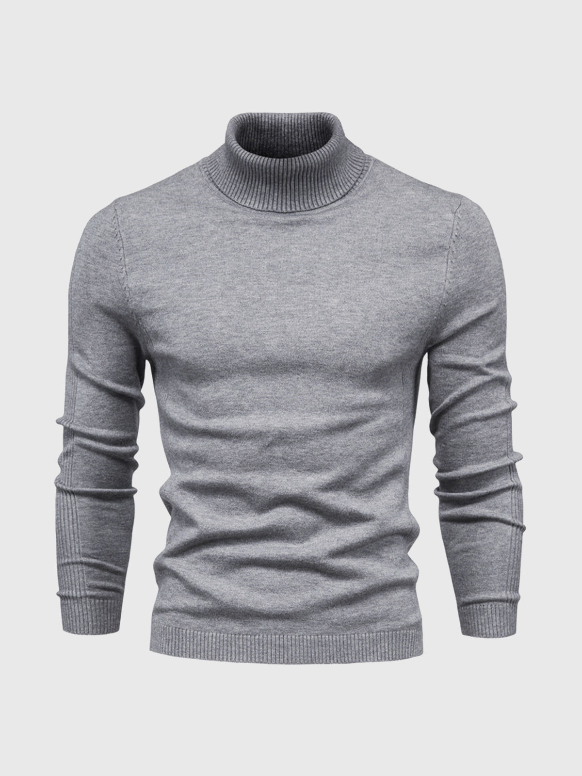 Lekki bawełniany sweter z golfem dla mężczyzn - Elegancki i ponadczasowy design