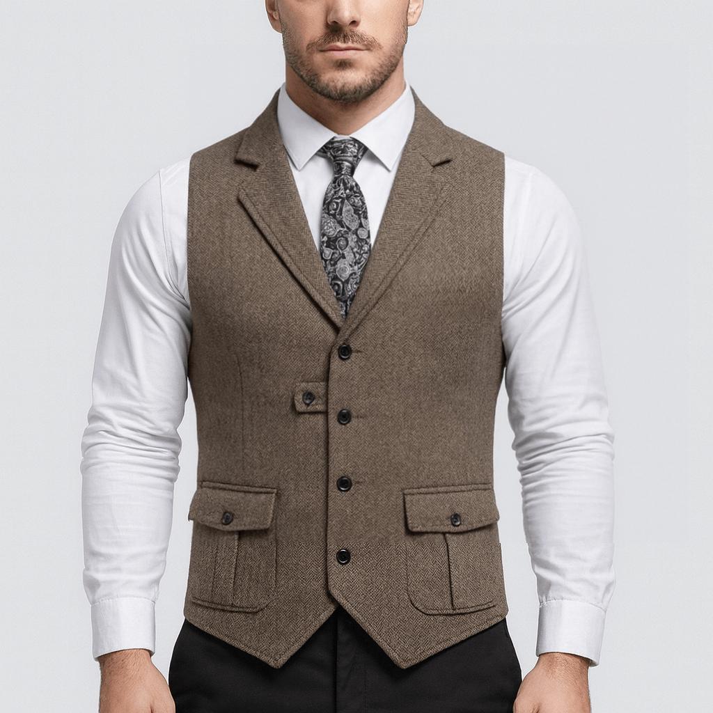 Elegancka i stylowa kamizelka męska o klasycznym uroku i ponadczasowej elegancji
