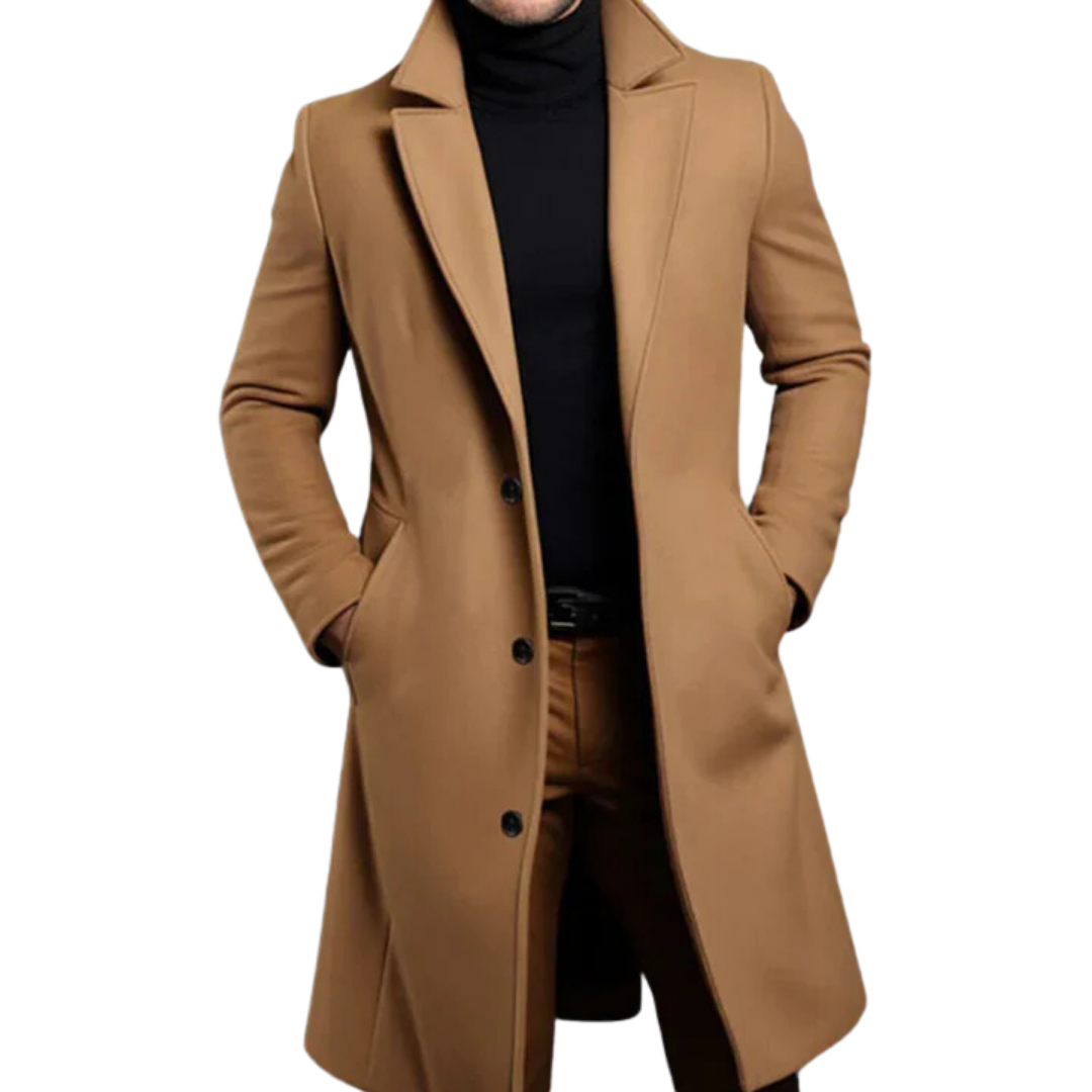 Florian - Męski płaszcz z kołnierzem stojącym, idealny na zimowe dni 0