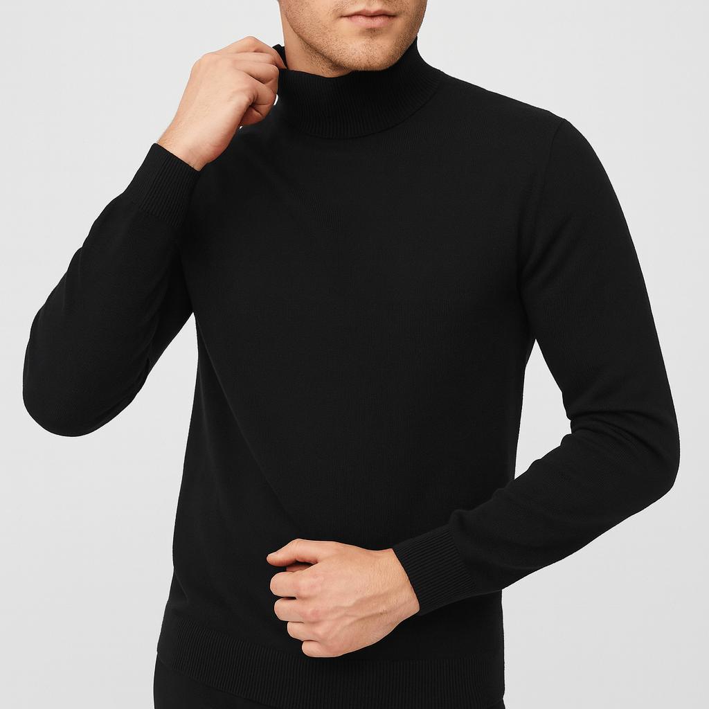 Golf z mieszanki bawełny, dopasowany do sylwetki – klasyczna odzież dzianinowa