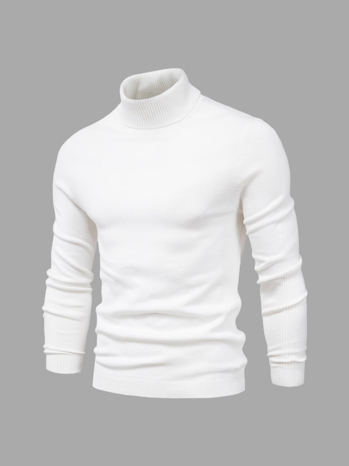 Lekki bawełniany sweter z golfem dla mężczyzn - Elegancki i ponadczasowy design