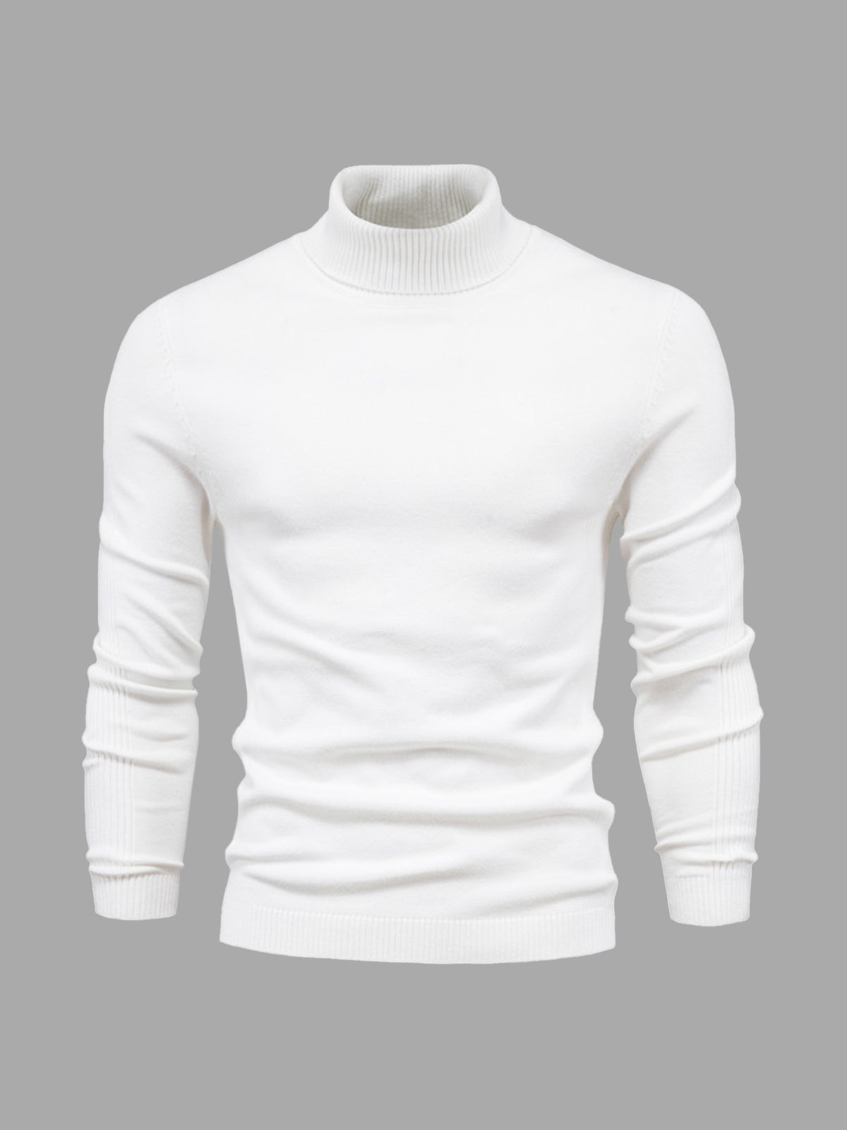 Lekki bawełniany sweter z golfem dla mężczyzn - Elegancki i ponadczasowy design
