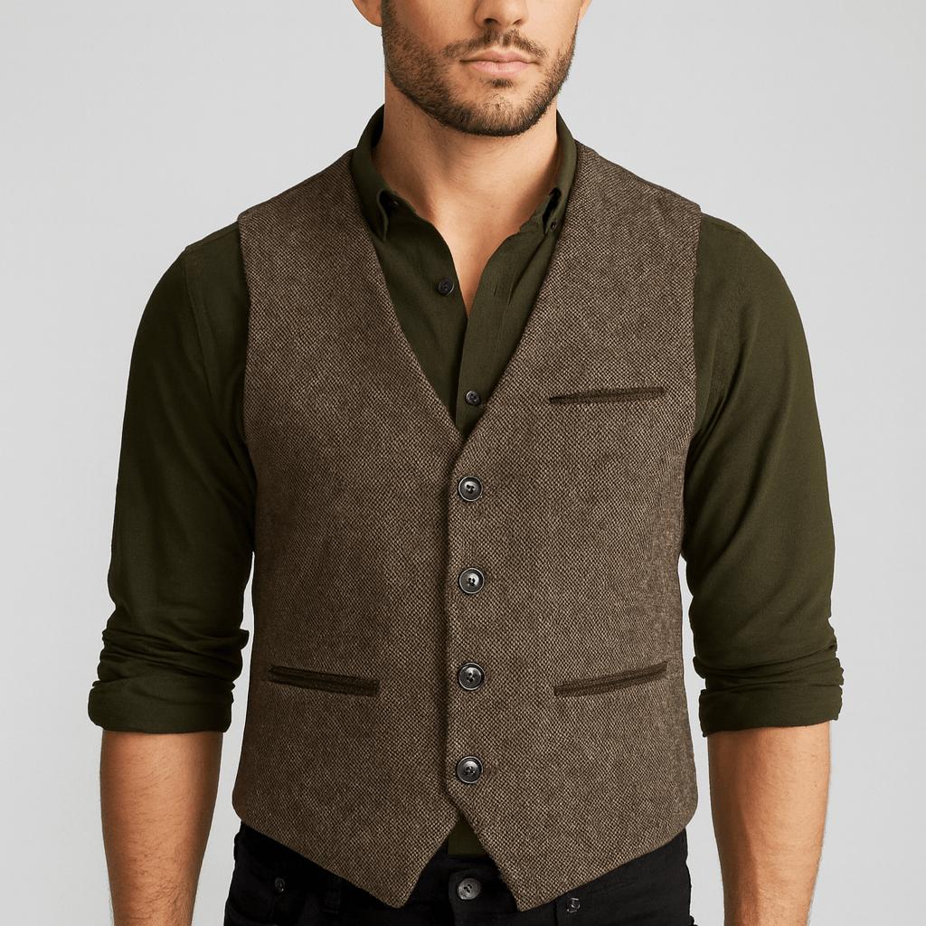 Kamizelka skórzana dla mężczyzn - stylowa, wysokiej jakości, swobodna elegancja