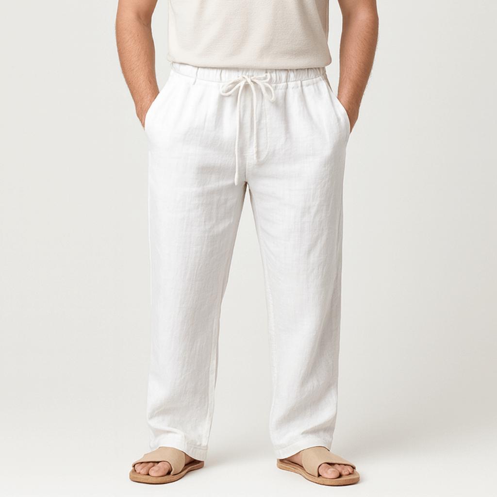 Miękkie lniane spodnie casualowe dla mężczyzn – najwyższy komfort i letnia elegancja