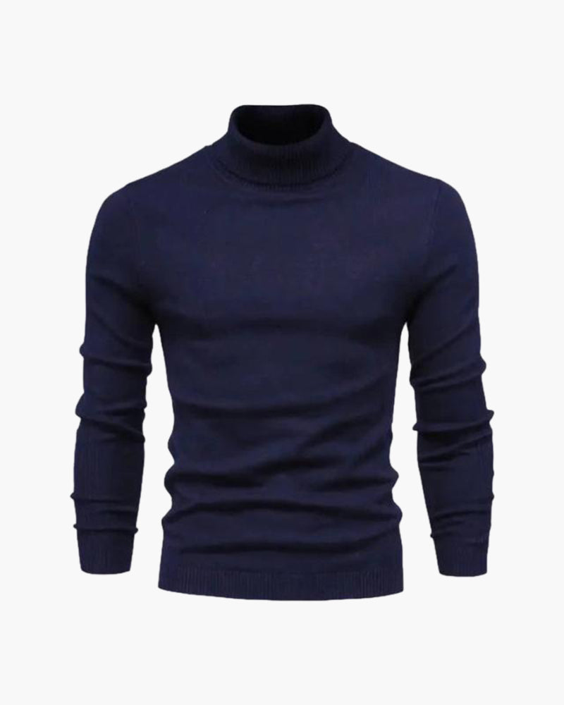Variant image for Męski Golf Merino Wełna Szary Rozmiar M Ciepły Sweter Golfowy-33