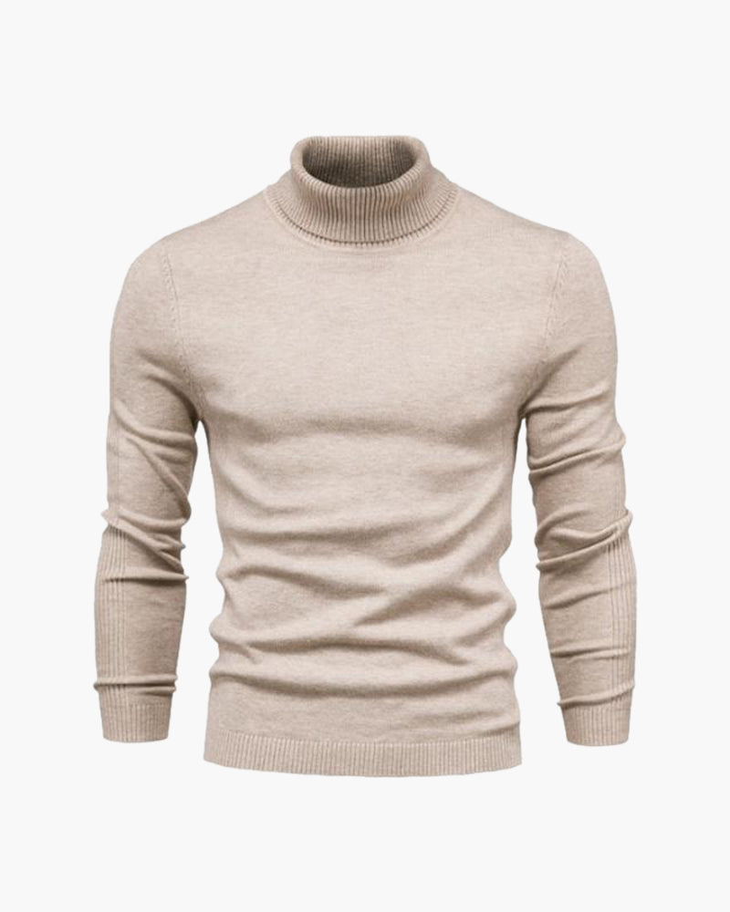 Variant image for Męski Golf Merino Wełna Szary Rozmiar M Ciepły Sweter Golfowy-2