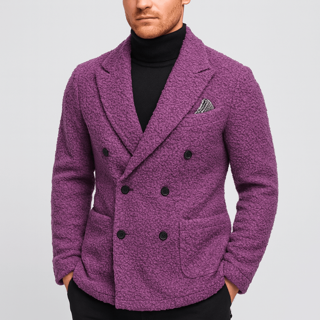 Noirski | Blezery dwurzędowa z polaru z kieszenią na piersi