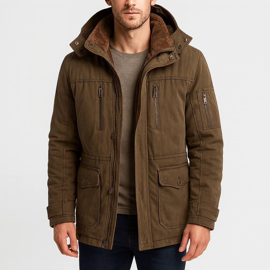 Noirski | Ciepła kurtka zimowa z wieloma kieszeniami