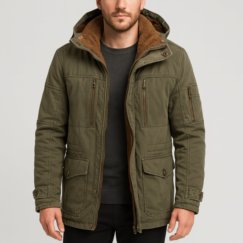 Noirski | Ciepła kurtka zimowa z wieloma kieszeniami