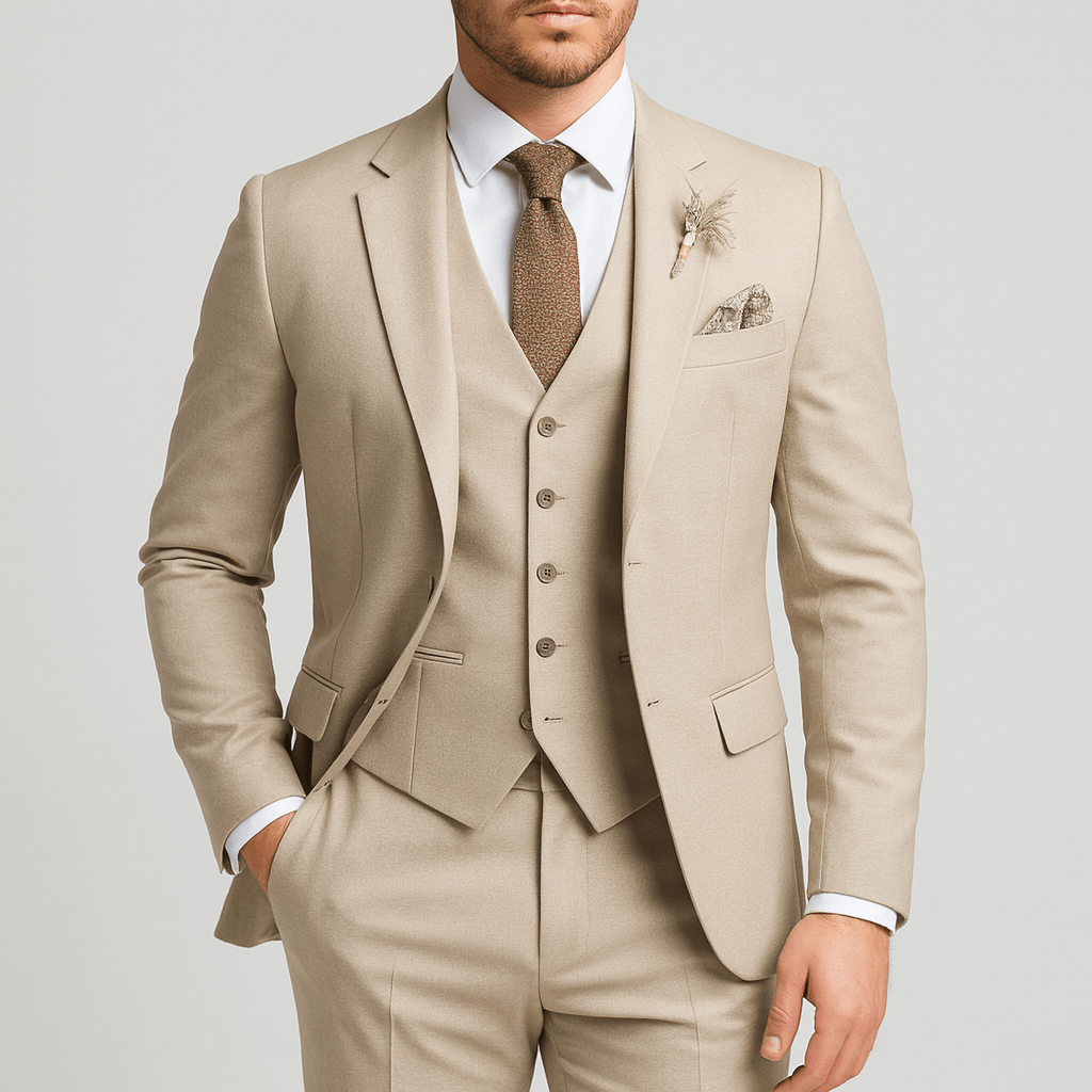 Noirski | Elegancki 3-częściowy komplet męski