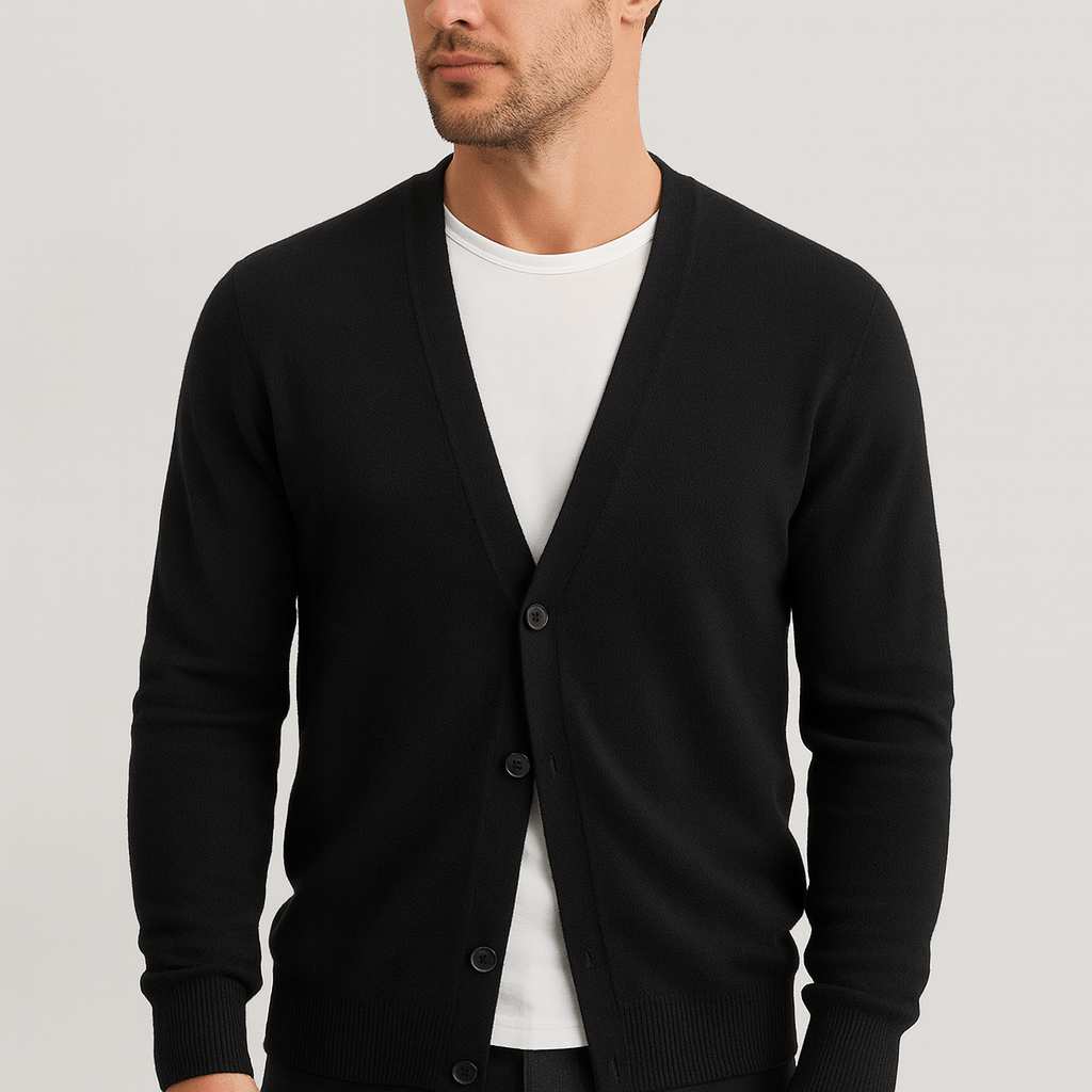 Noirski | Elegancki kardigan z wełny merynosów