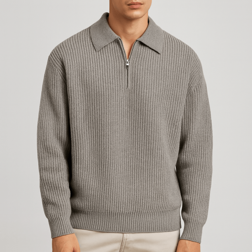 Noirski | Elegancki sweter z zamkiem błyskawicznym