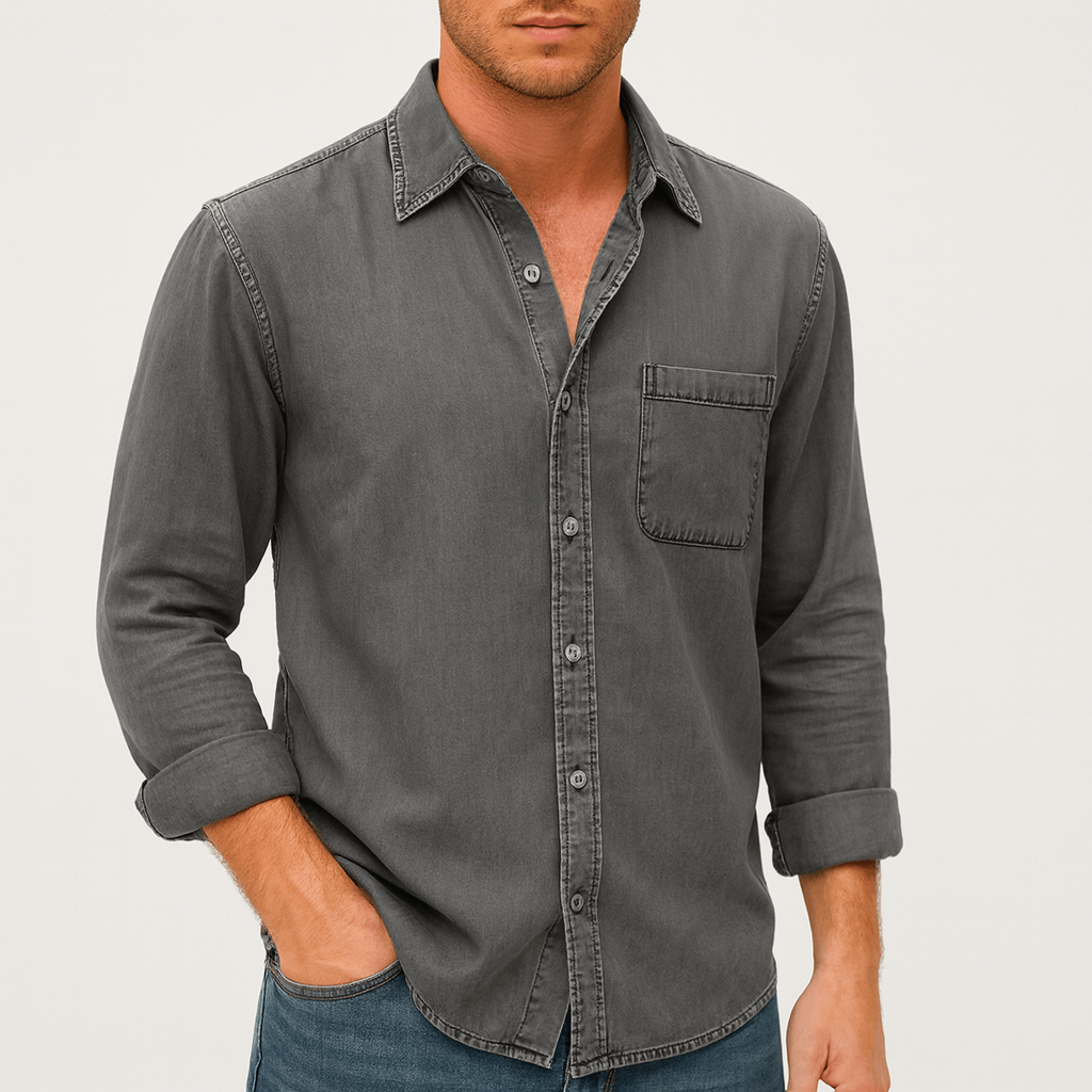 Noirski | Klasyczna luźna dżinsowa koszula