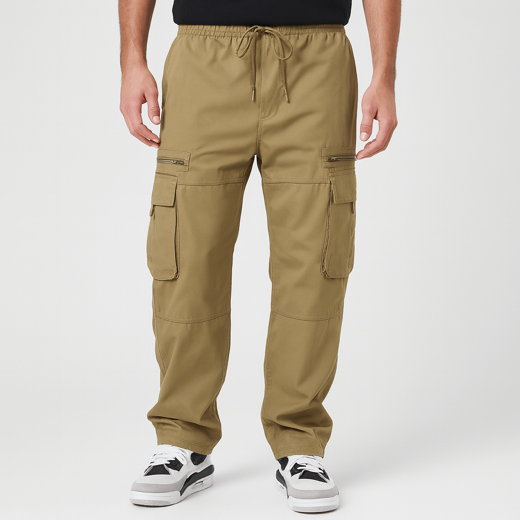 Noirski | Luźne spodnie z szerokimi nogawkami i kieszeniami