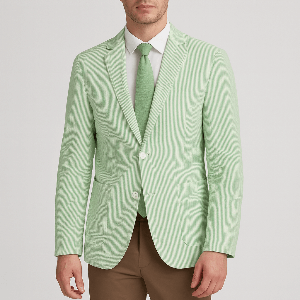 Noirski | Marynarka w paski z marszczeniami