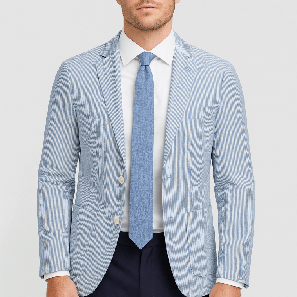 Noirski | Marynarka w paski z marszczeniami