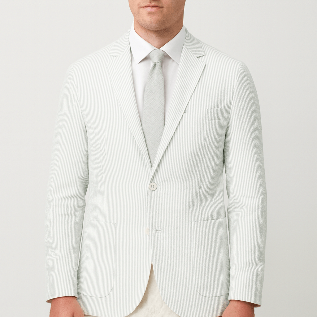 Noirski | Marynarka w paski z marszczeniami