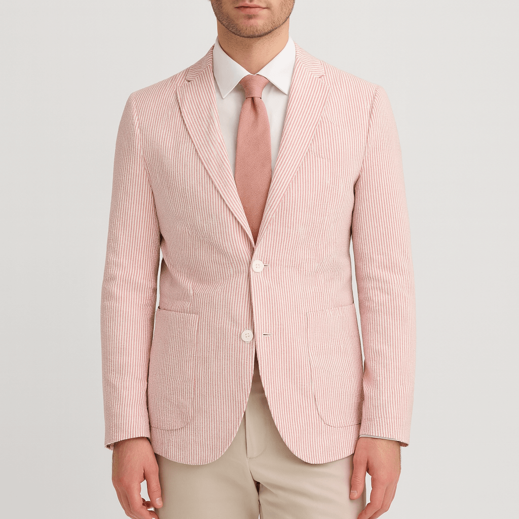 Noirski | Marynarka w paski z marszczeniami