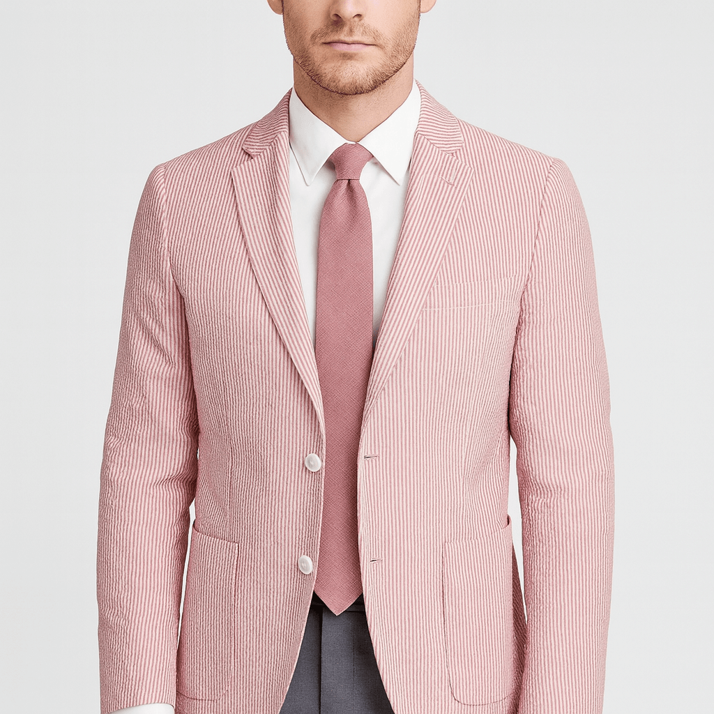 Noirski | Marynarka w paski z marszczeniami