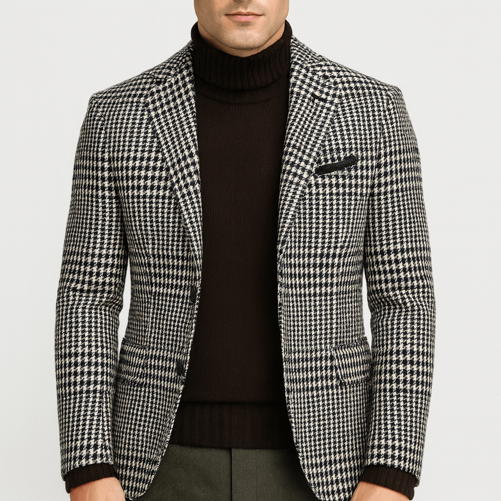 Noirski | Marynarka z mieszanki bawełny w pepitkę