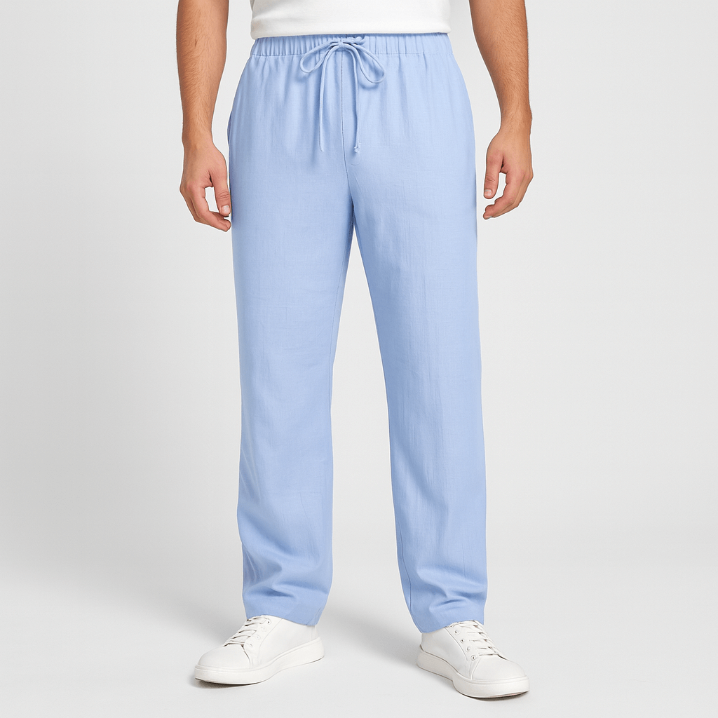 Noirski | Oddychające spodnie dresowe z lnu i bawełny