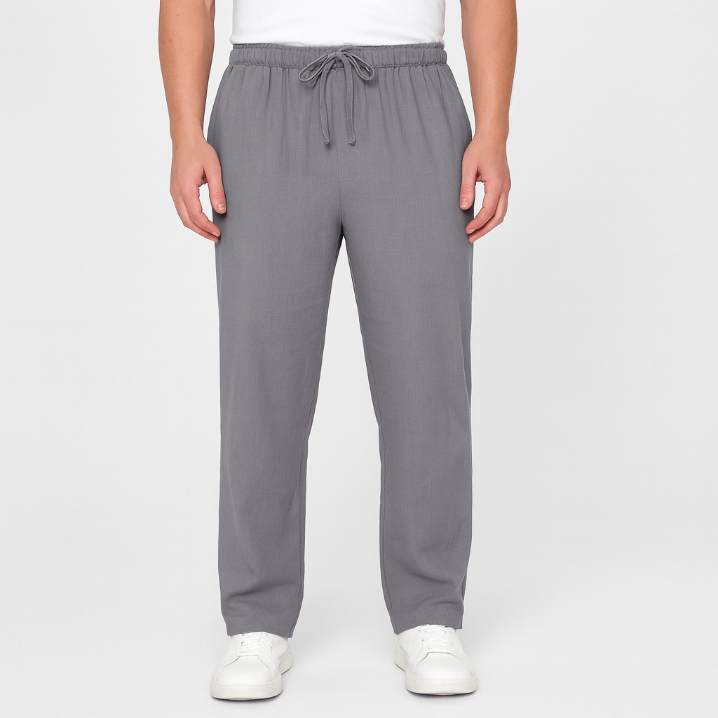 Noirski | Oddychające spodnie dresowe z lnu i bawełny