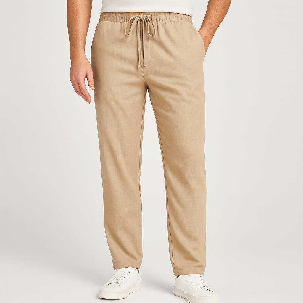 Noirski | Oddychające spodnie dresowe z lnu i bawełny