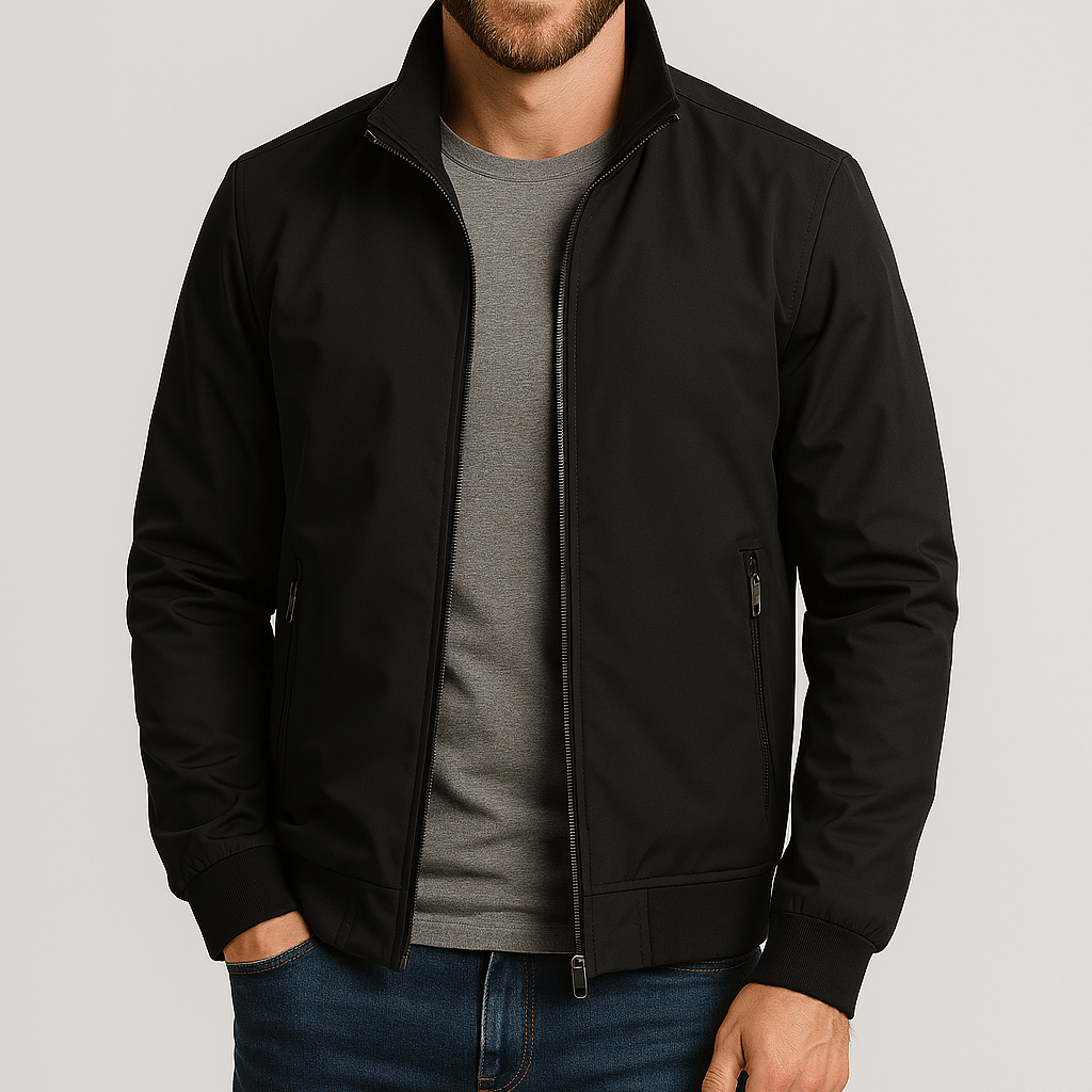 Noirski | Stylowa kurtka wiatrówka z wysokim kołnierzem