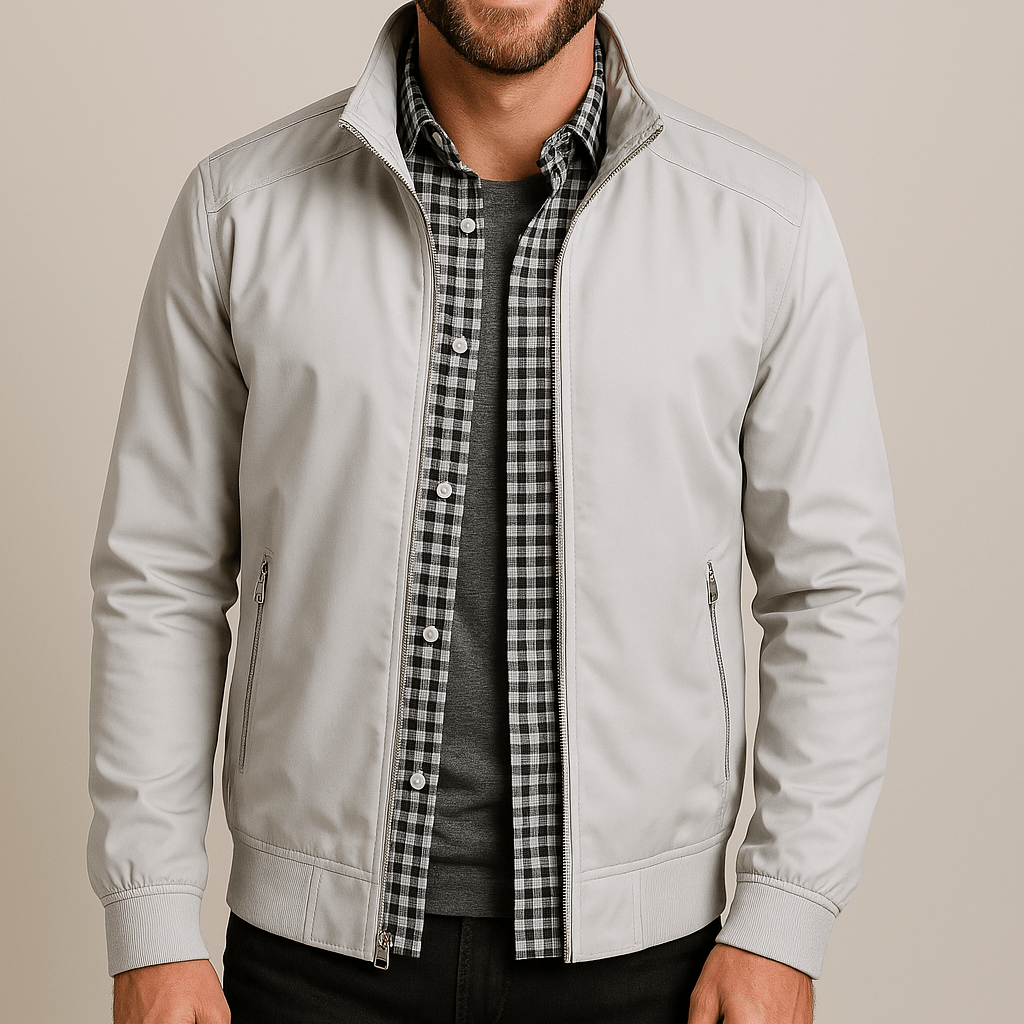 Noirski | Stylowa kurtka wiatrówka z wysokim kołnierzem