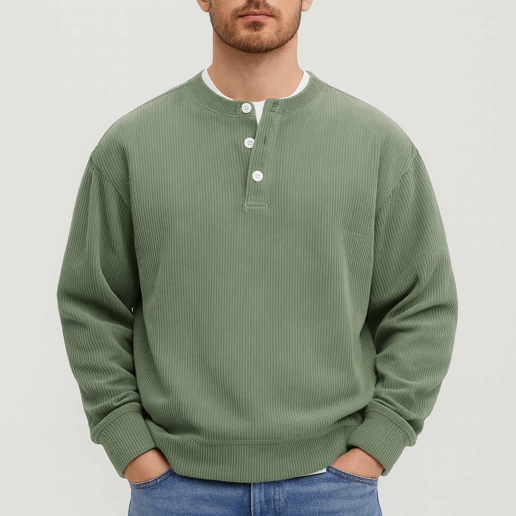 Noirski | Stylowy pulower z prążkowanego sztruksu