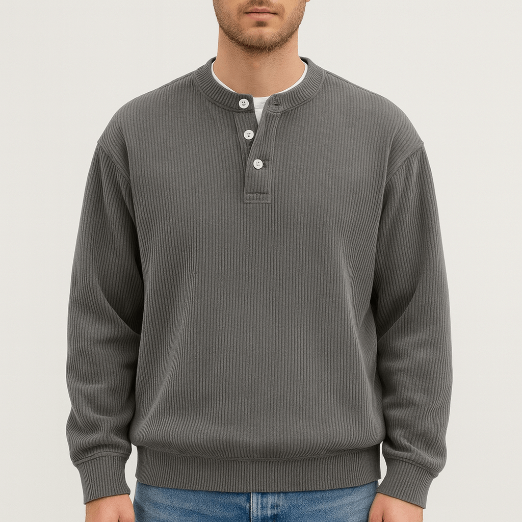 Noirski | Stylowy pulower z prążkowanego sztruksu