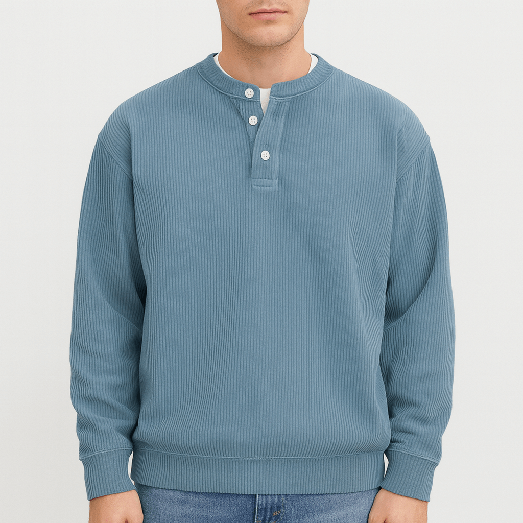 Noirski | Stylowy pulower z prążkowanego sztruksu