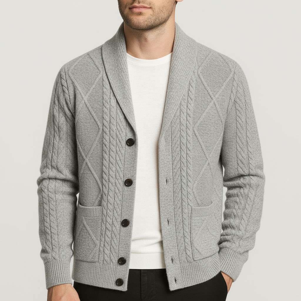 Noirski | Wełniany kardigan z merynosów