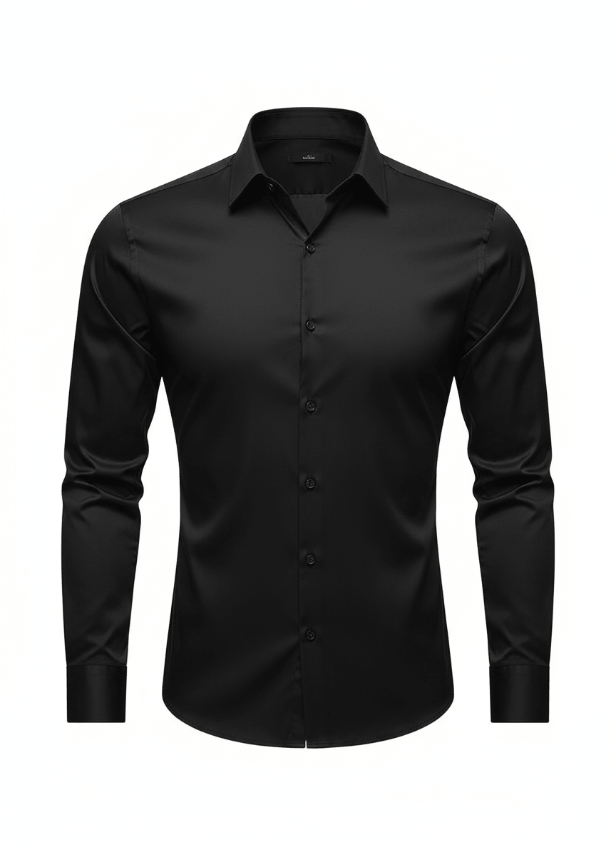 Noirski | Klasyczny kołnierzyk, regularny krój koszula z długim rękawem