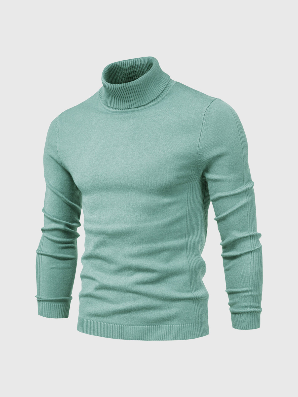 Lekki bawełniany sweter z golfem dla mężczyzn - Elegancki i ponadczasowy design