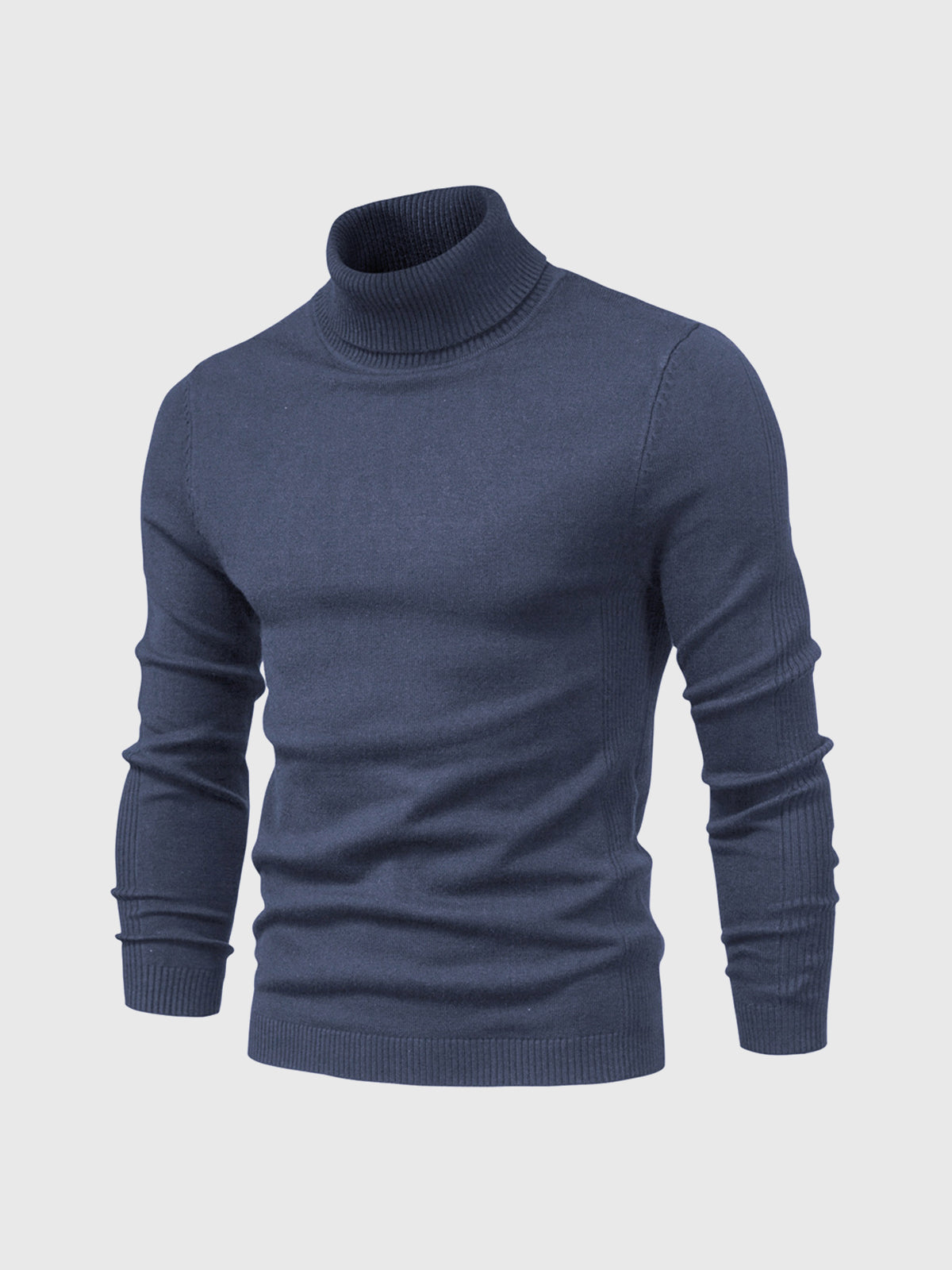 Lekki bawełniany sweter z golfem dla mężczyzn - Elegancki i ponadczasowy design