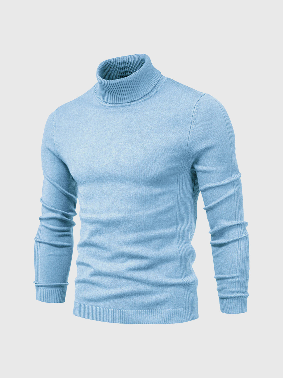 Lekki bawełniany sweter z golfem dla mężczyzn - Elegancki i ponadczasowy design