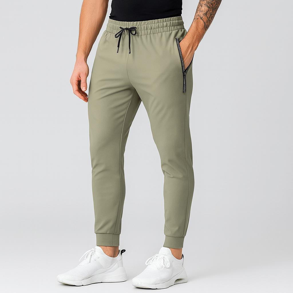 Oddychające i elastyczne spodnie joggery ze ściągaczem dla mężczyzn