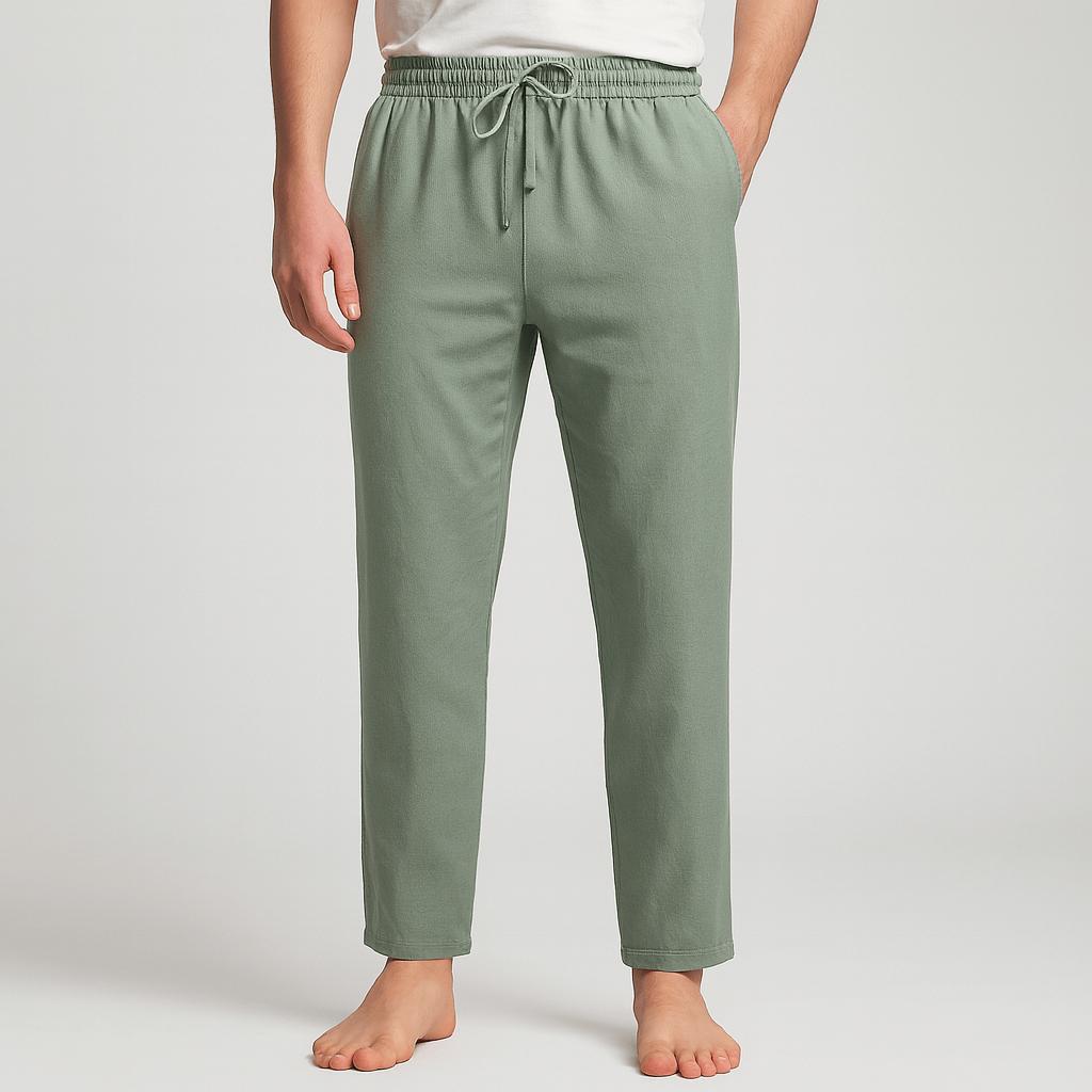 Oddychające, lniane spodnie casualowe dla mężczyzn – Wygoda i ponadczasowy styl