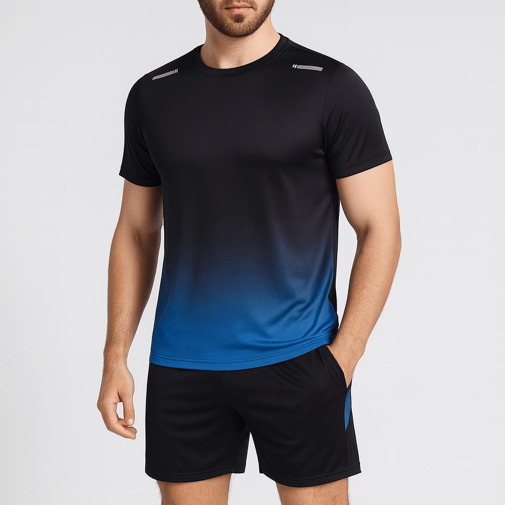 Oddychający i szybkoschnący dwuczęściowy zestaw sprzęt treningowy dla mężczyzn