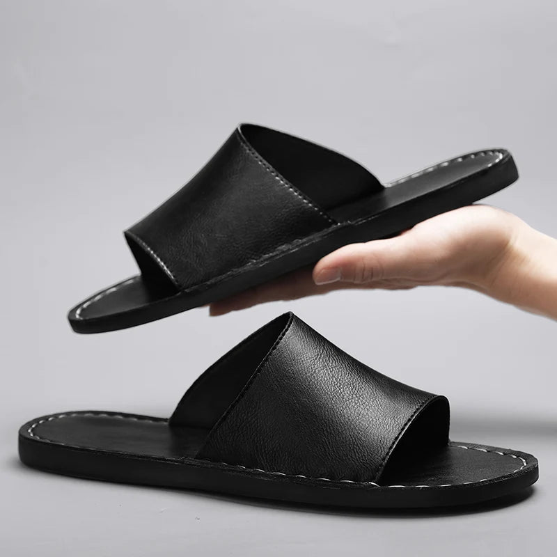 Paros | Skórzane sandały z minimalistycznym fasonem 4