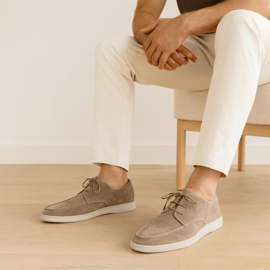 Skórzane mokasyny ze sznurowadłami dla mężczyzn - Luksusowe detale