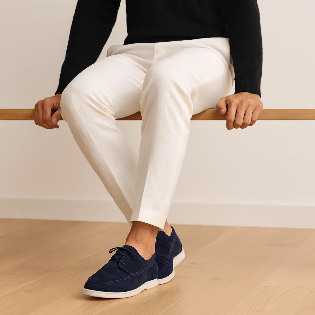 Skórzane mokasyny ze sznurowadłami dla mężczyzn - Luksusowe detale